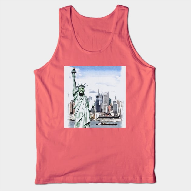 Manjot of Liberty Tank Top by Aussie NFL Fantasy Show